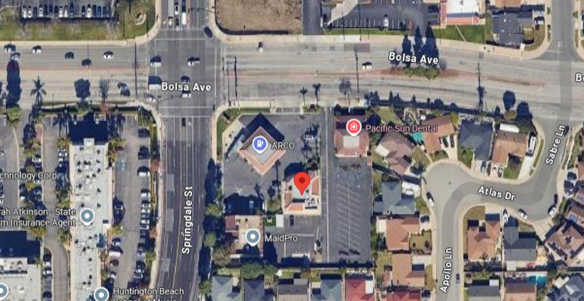 Huntington Beach project area map from EV Buzz